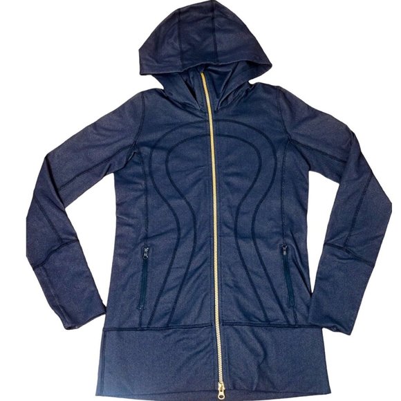 Lululemon Athletica Navy Blue Full-Zip Hoodie - Picture 3 of 8